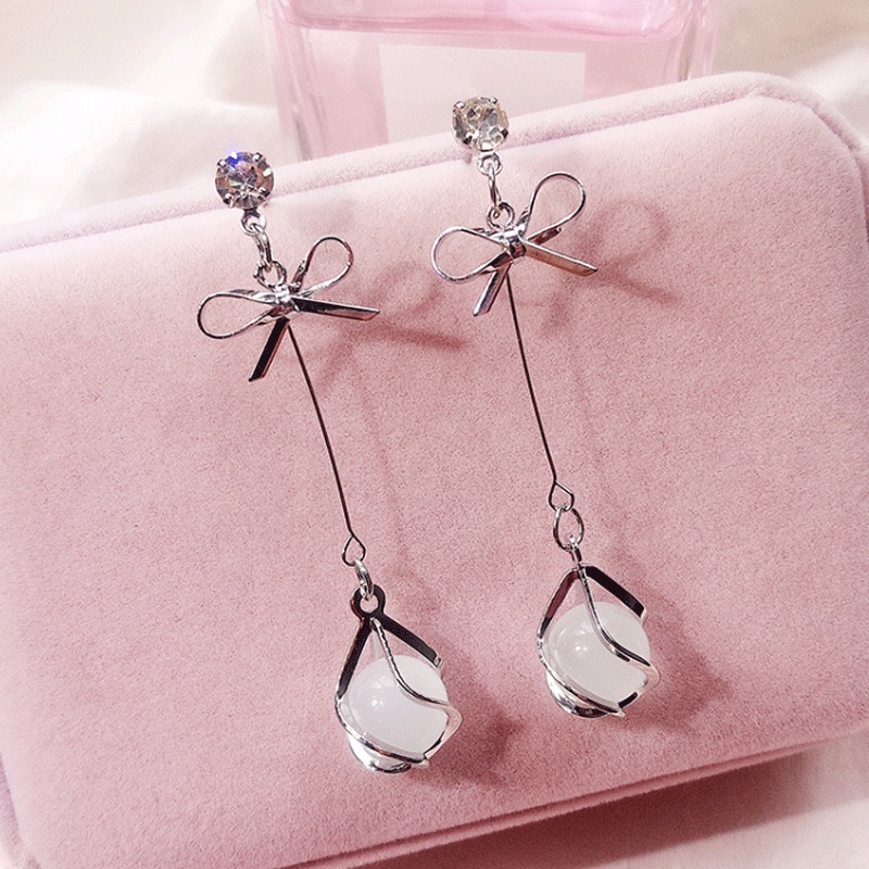 Khuyên Tai Nơ Rỗng Nhỏ Phong Cách Mới Đơn Giản Hợp Thời Trang Cho Nữ