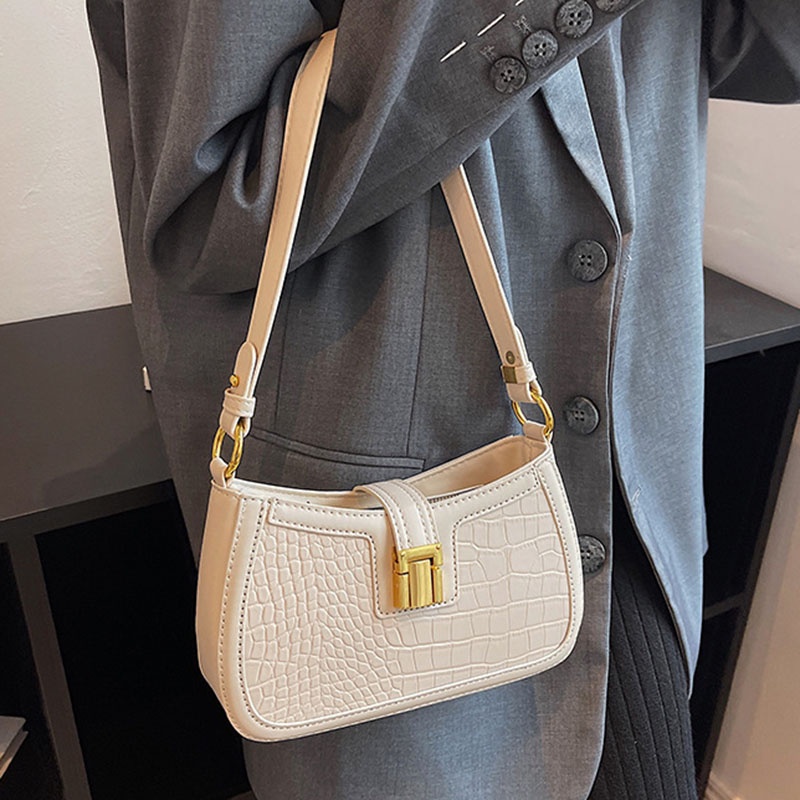Túi xách IELGY đeo vai vân da cá sấu cao cấp thời trang cho nữ