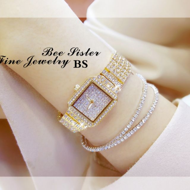 (Thanh lý 229k--> 179k) Đồng Hồ Nữ Bee Sister 0510 Mặt Vuông Chính Hãng (Có Clip) | BigBuy360 - bigbuy360.vn