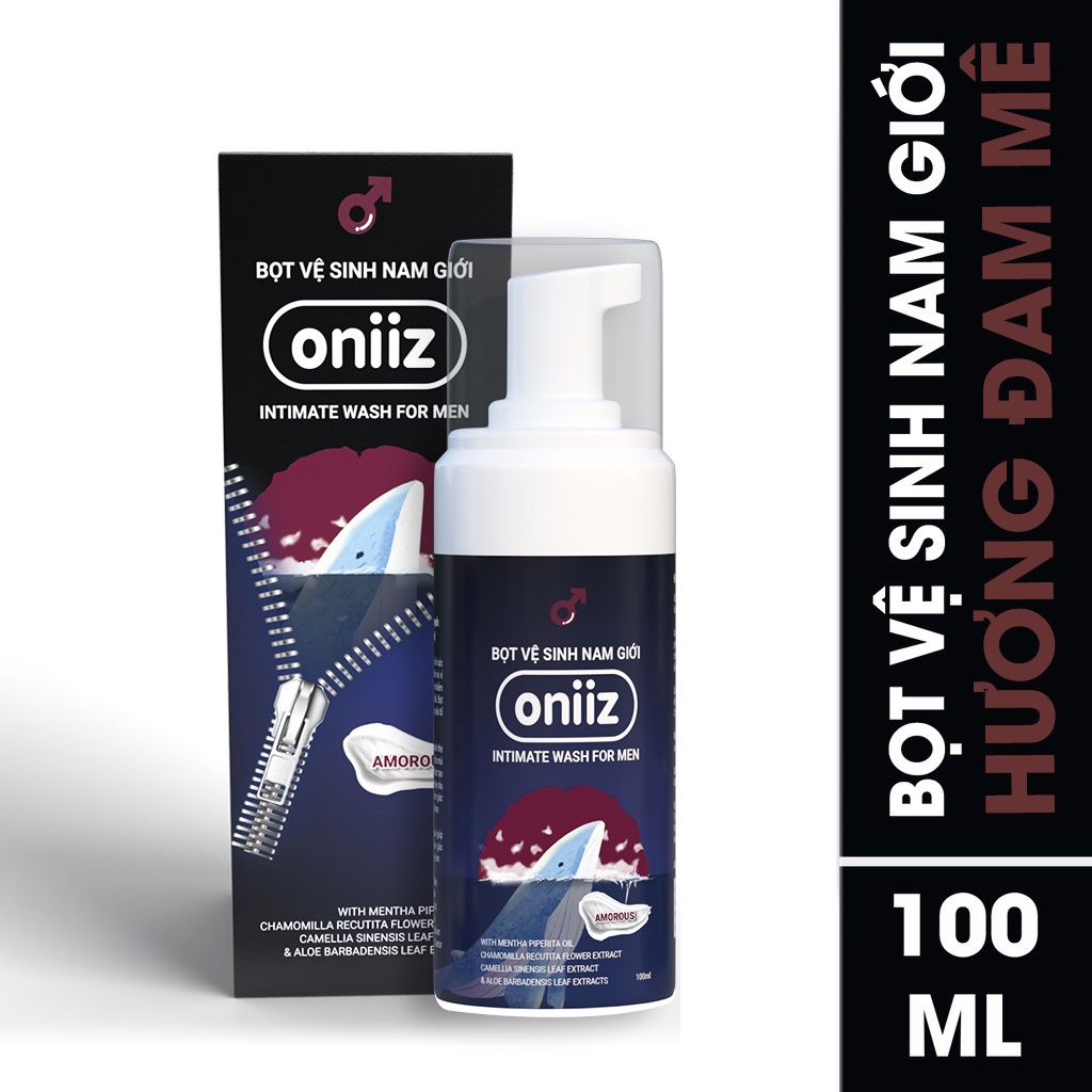 Dung dịch vệ sinh nam giới tạo bọt oniiz hương nước hoa unisex Amorous 100ml