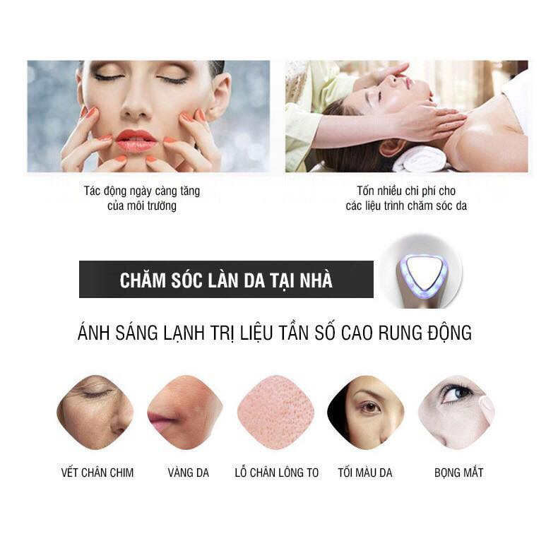 Búa Nóng Lạnh massage Kết hợp ánh sáng sinh học D002