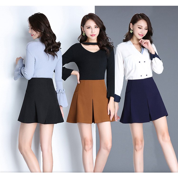 Quần giả váy, quần đùi nữ, chất kaki thái QS05