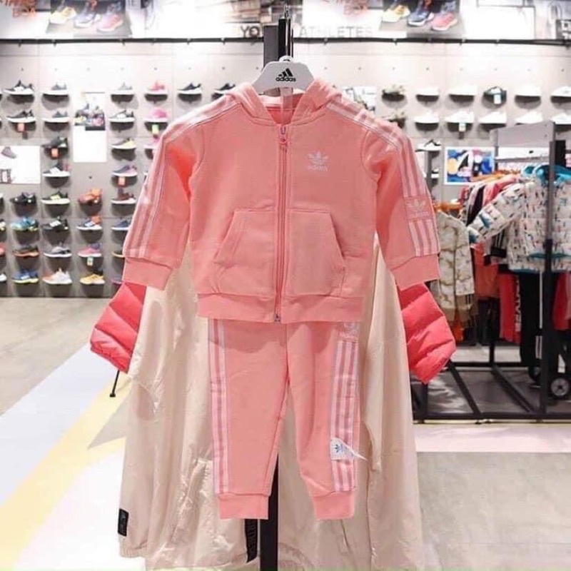 bộ nỉ adidas cho bé gái