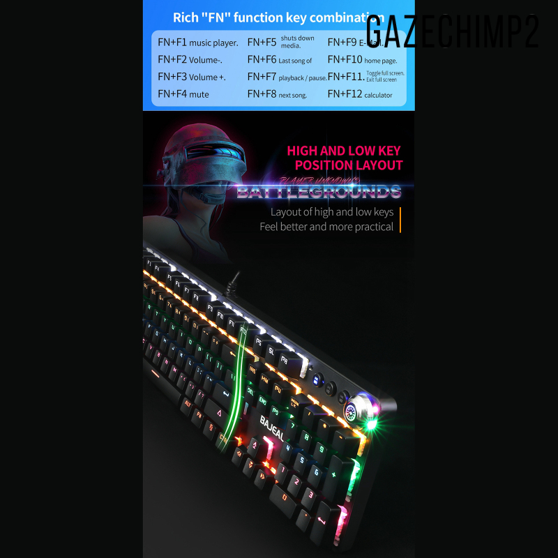 Bàn Phím Chơi Game Gazechimp2 Chống Nước Có Dây Cho Windows | BigBuy360 - bigbuy360.vn