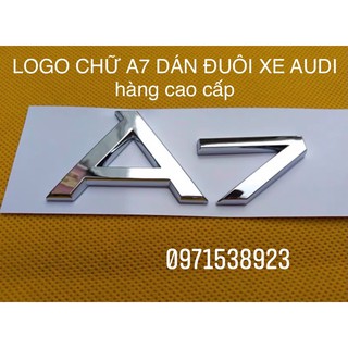 logo chữ dán đuôi xe AUDI A7 dán thân xe