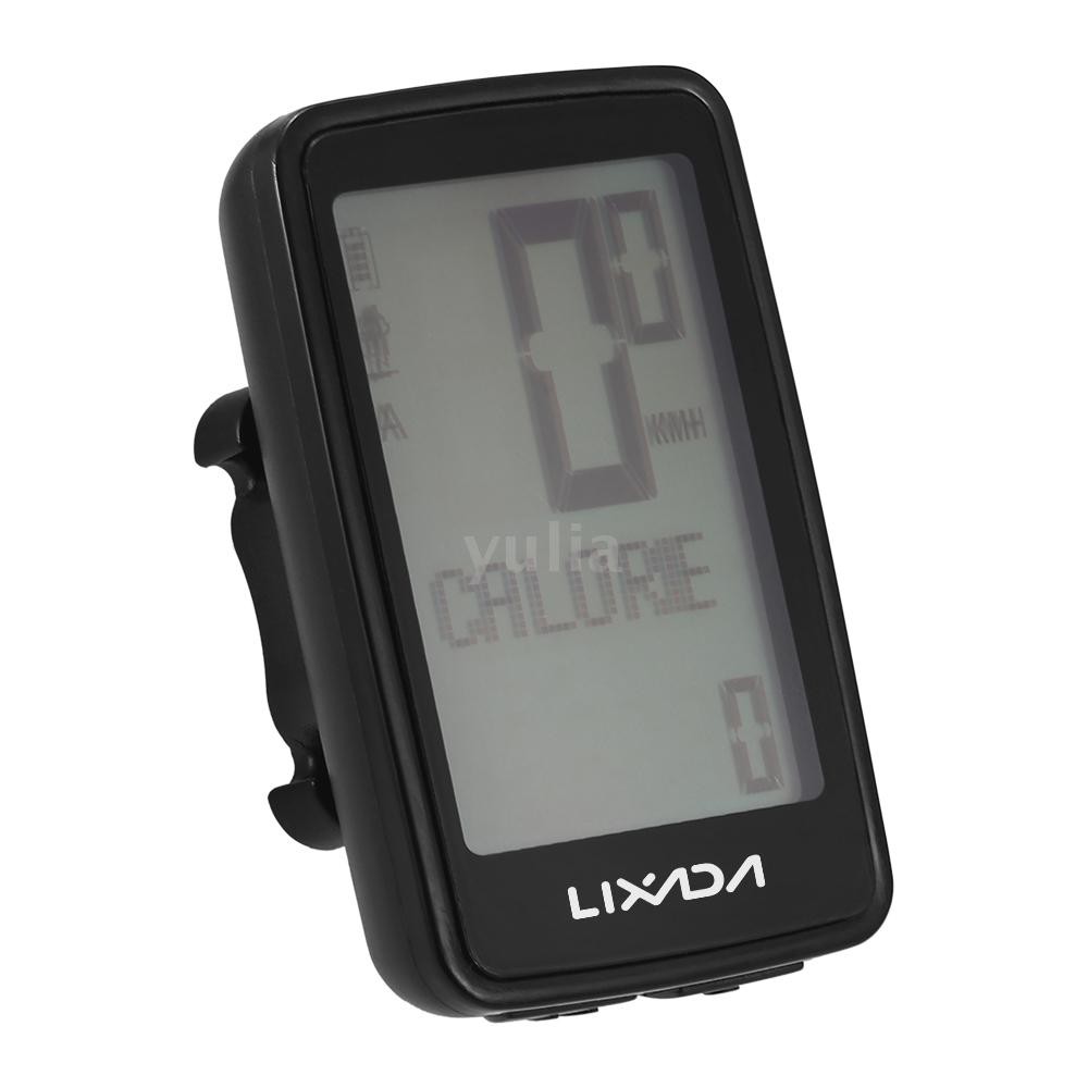 Đồng hồ đo tốc độ 21 chức năng không dây có thể sạc lại USB Lixada cho xe đạp