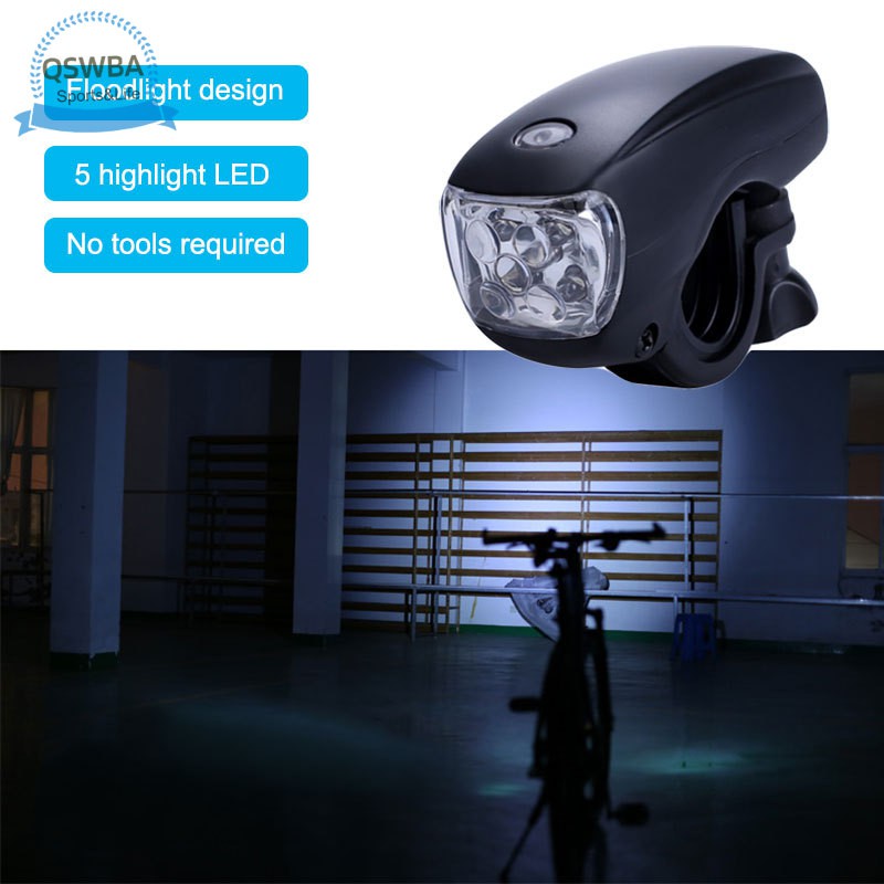 Đèn Pin 5 Bóng Led Siêu Sáng Chống Nước 3 Chế Độ Cho Xe Đạp