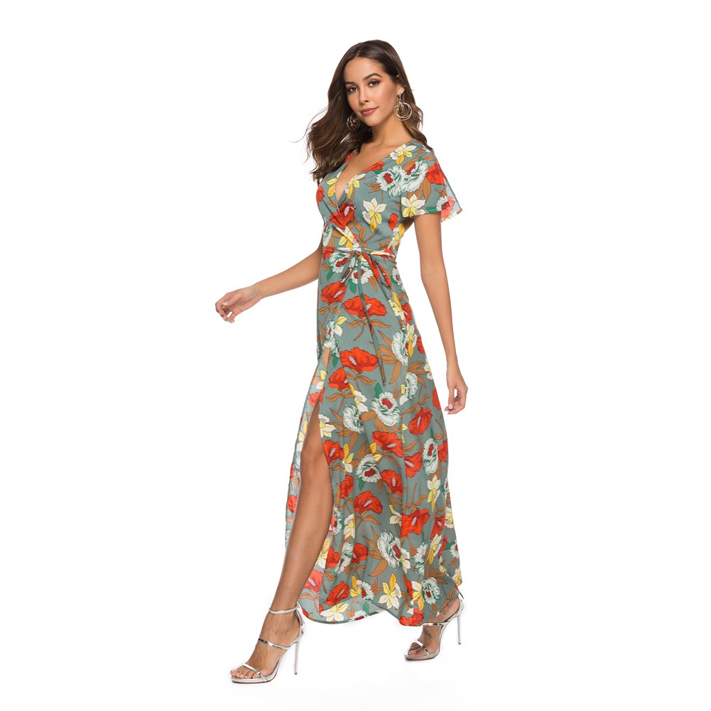 Đầm Maxi Chất Chiffon Hoạ Tiết In Phong Cách Bohomian | BigBuy360 - bigbuy360.vn