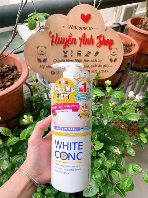 Sữa tắm trắng da white conC Nhật -360ml-600ml (hàng có sẵn-đủ bill)