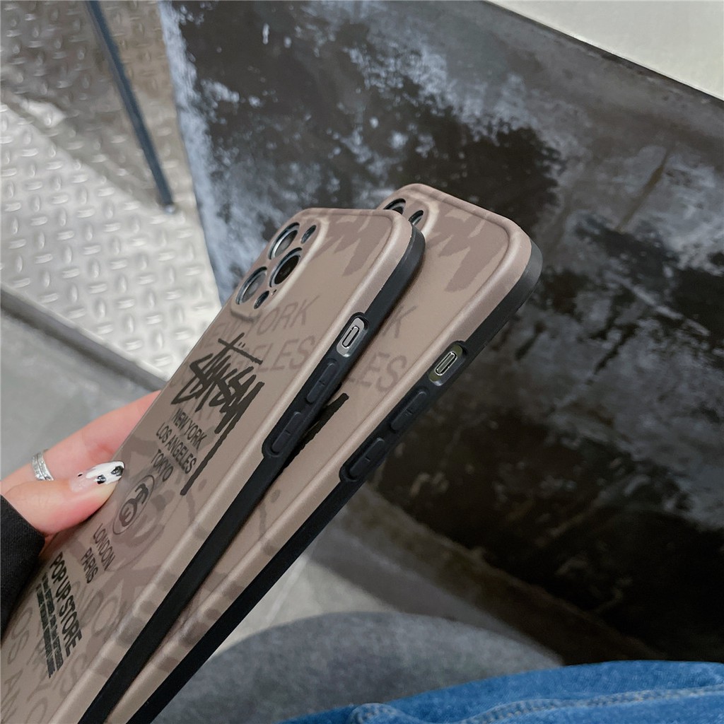 Ốp Điện Thoại Nhựa Mềm Họa Tiết Stussy Cá Tính Cho iPhone14 13 12 mini 11 PRO MAX 6 / 6s 7 / 8plus SE2 X / XS XR XSMAX #Hg4197