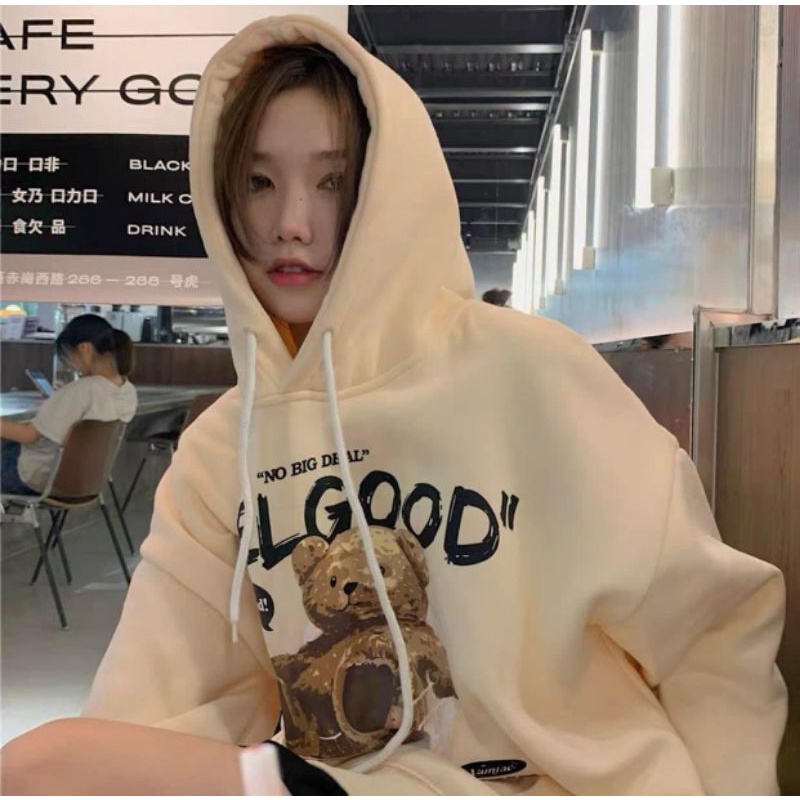 áo hoodie feelgood chất liệu nỉ bông dày dặn ép decan cao cấp