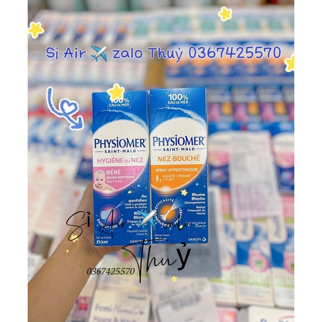 (Hàng ✈️ Bill ) Xịt mũi vô trùng Physiomer 115ml của Pháp