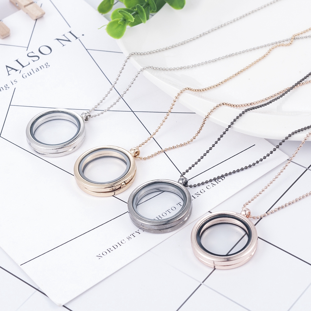 Dây Chuyền Mặt Khung Hình Tròn Bằng Hợp Kim