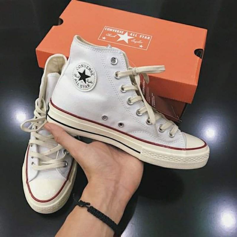 Giày Thể Thao CV1970s Trắng Cổ Cao Nam, Nữ - Sneaker Converse R1:1 Cao Cấp Full Box Bill