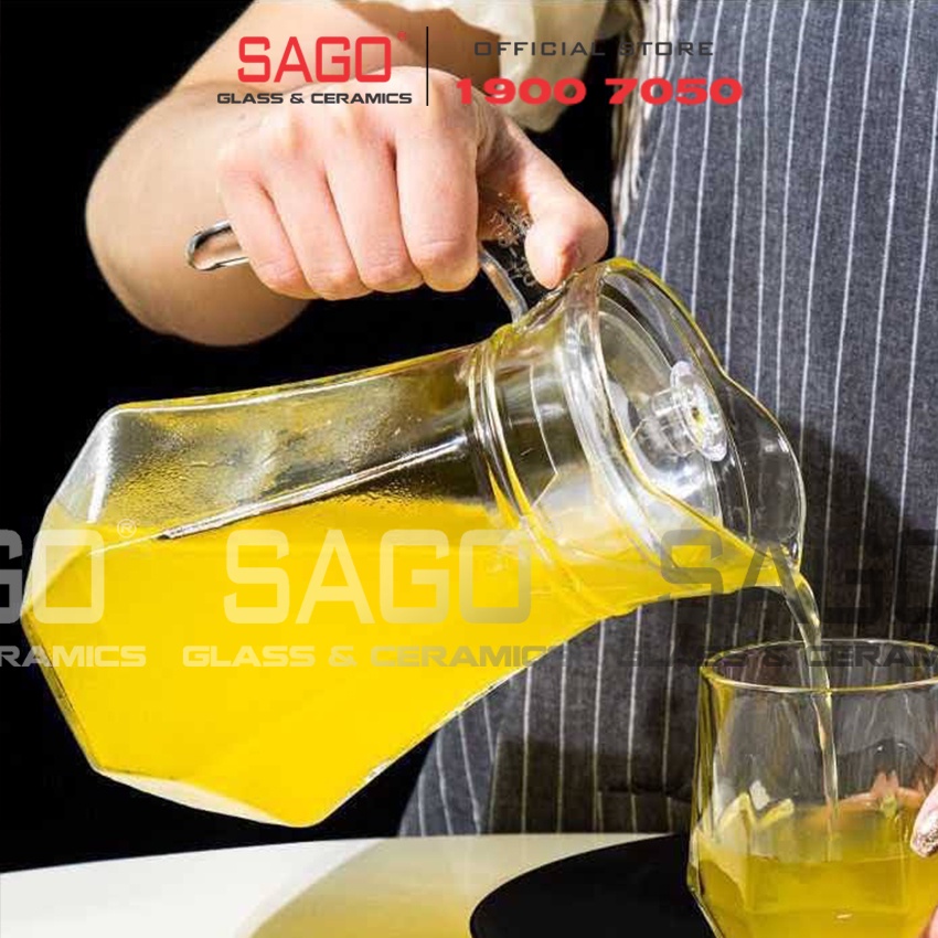 Bình Nước Thủy Tinh Delisoga Pitcher Waist 1100ml , 1300ml  | Tùy Chọn Kiểu Dáng và Dung Tích
