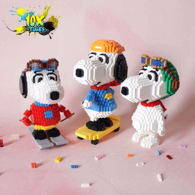 mô hình lắp ráp 3d chú chó Snoopy dễ thương quà tặng sinh nhật trẻ em, quà tặng bạn trai bạn gái 10xtimes