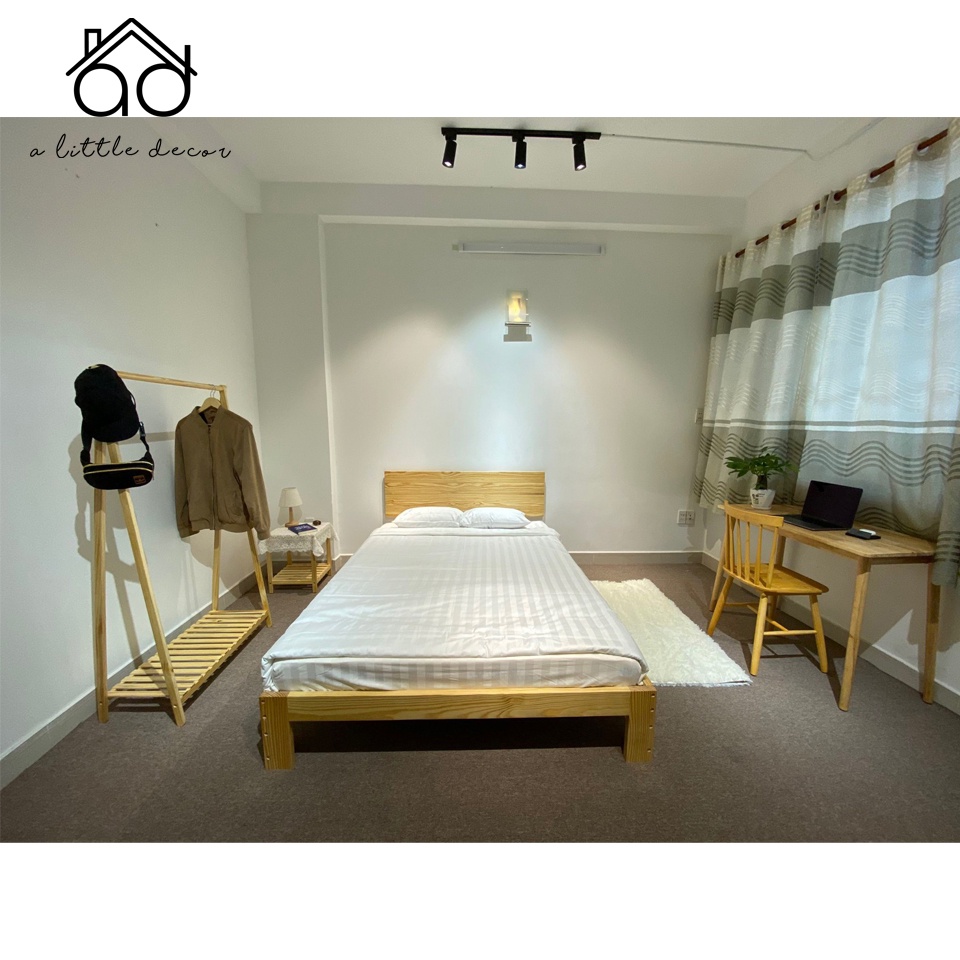 Giường Pallet Hiện Đại A Little Decor - Giường Pallet Chân Đứng Cao 30cm Gỗ Thông Mỹ Nhập Khẩu Mới 100% Chưa Qua Sử Dụng