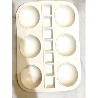 Khay Pha Màu Chữ Nhật 6 Lỗ