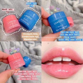 Combo 1 Nạ Ngủ + 1 ủ môi mini Laneige Good Night Kit 2 Item