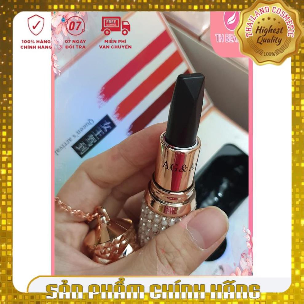 Son 3 màu kim cương AGAG, 6 màu nữ hoàng siêu lì hàng nội địa, khảm đá