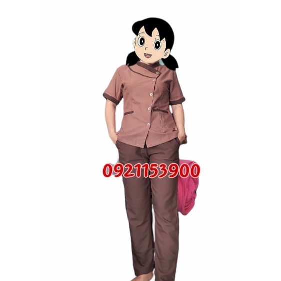 Đồng phục spa nâu tây