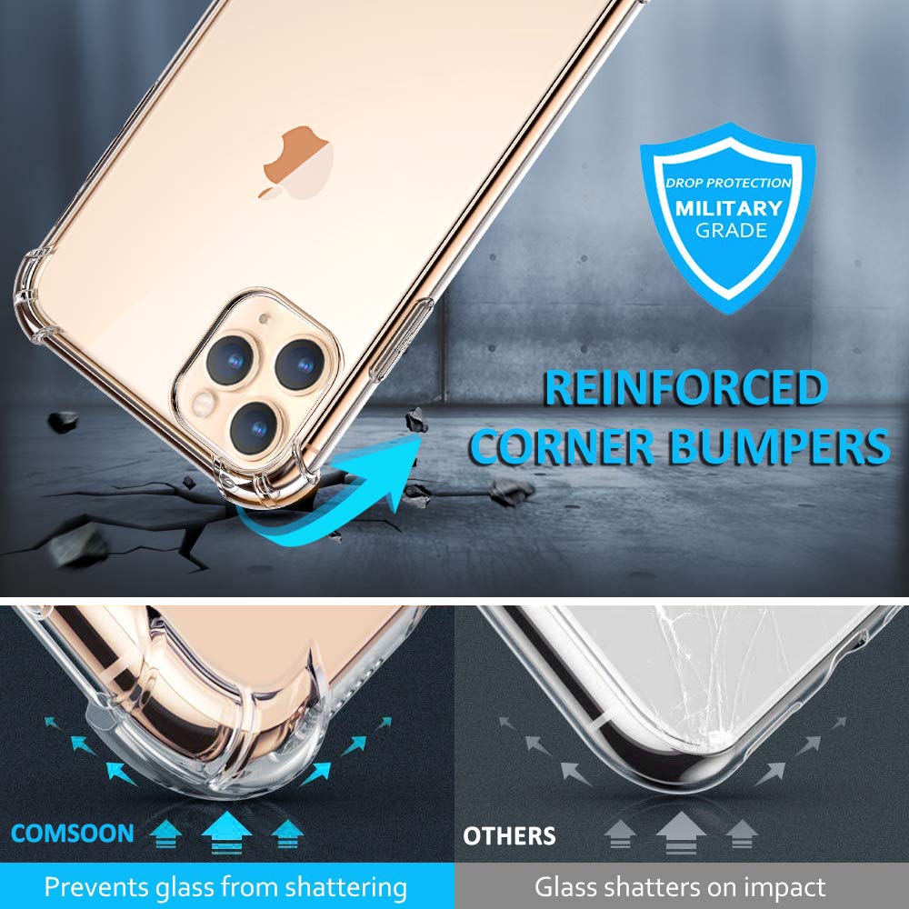 Ốp lưng TPU trong suốt chống sốc cho iphone 11 Pro Max 6 7 8 Plus X XR XS | BigBuy360 - bigbuy360.vn