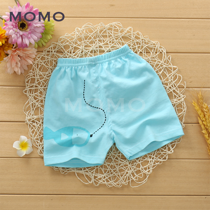 Quần Short Cotton Màu Trơn Kẻ Sọc Xinh Xắn Cho Bé 1-7 Tuổi