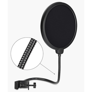 Double Layer Studio Microphone Flexible WindScreen Mask Mic Pop Filter Shield 155MM for Speaking Recording Accessories