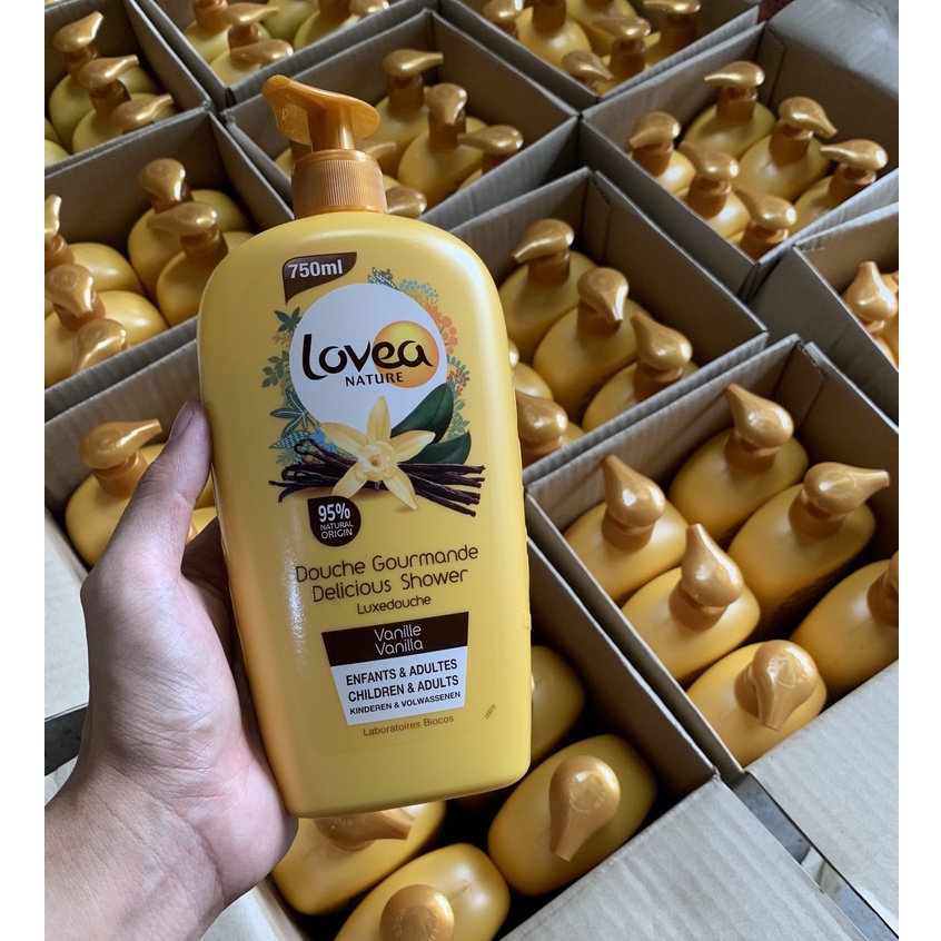 Sữa tắm mềm mượt da Lovea Nature Douche Delicious Vanilla Shower Gel – 750ml