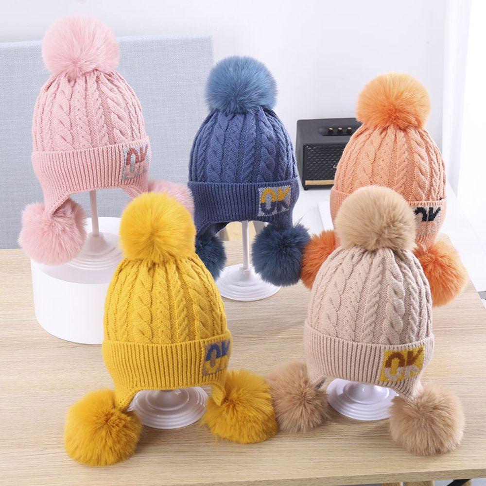 Mũ Len Cotton Giữ Ấm Tai Cho Bé 1-6 Tháng - 3 Tuổi