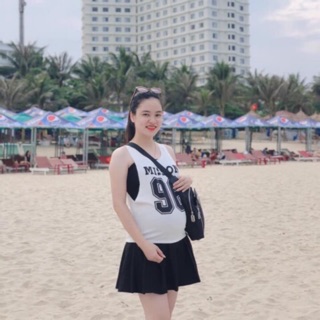 CHÂN VÁY XẾP LY DÀNH CHO BẦU(kèm ảnh khách mặc)