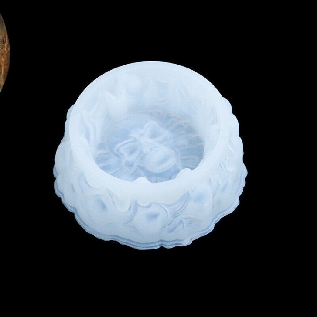 in Skull Silicone Ashtray Mold Resin Making Candle Holder Mould Casting Epoxy Craft n