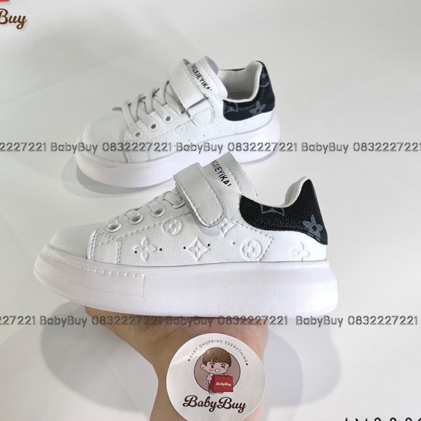 Giày sneaker cho bé trai và bé gái ( giày LV xanh)