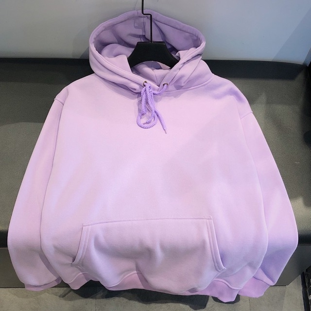 Áo hoodie trơn tay dài nỉ basic unisex