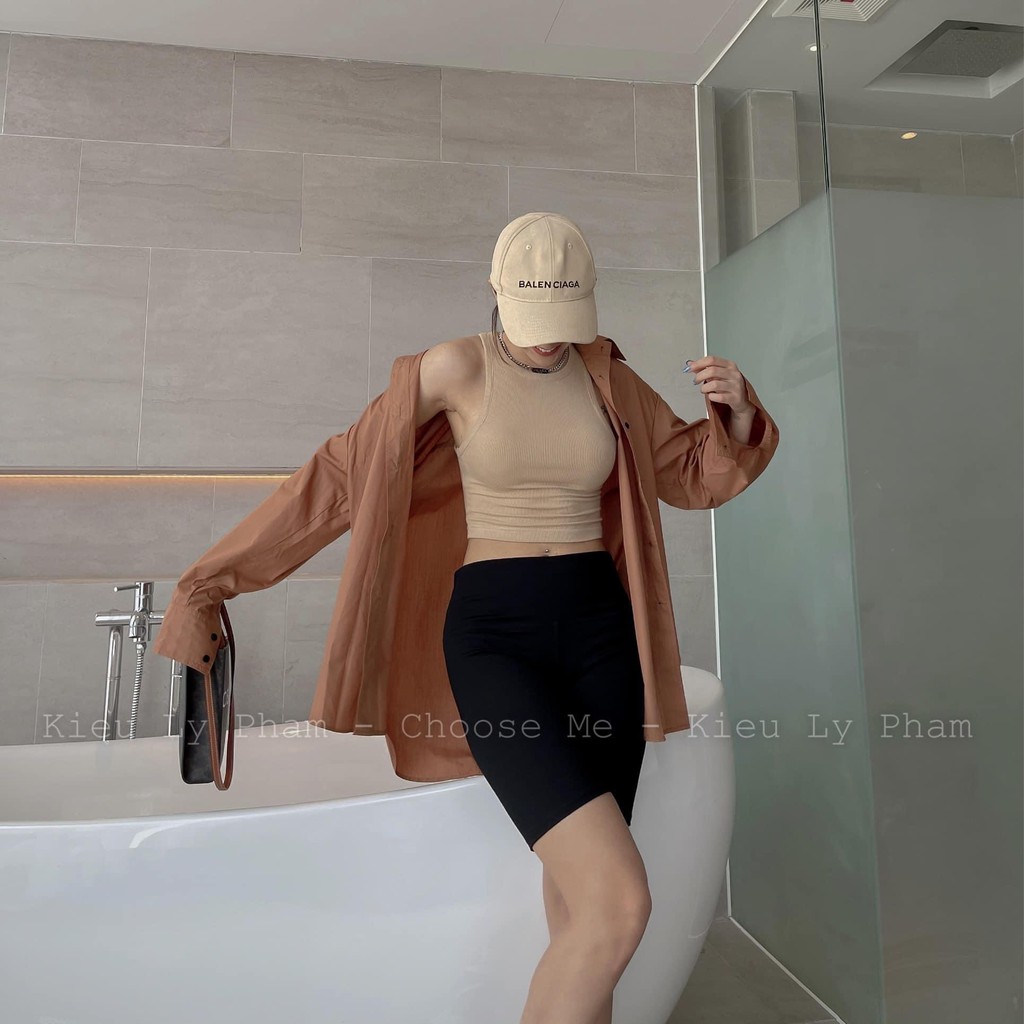 Áo Croptop Thun Tăm Ba Lỗ Nữ - Áo phông dáng ngắn ôm body suông trơn cổ tròn nhiều màu Ulzzang SIÊU HOT | BigBuy360 - bigbuy360.vn