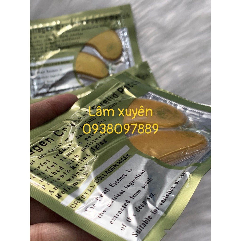 Mặt nạ mắt❌GIÁ RẺ❌collagen màu vàng, cung cấp dưỡng chất nuôi dưỡng vùng mắt, hỗ trợ ngăn ngừa thăm quần vùng mắt