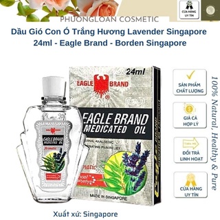 Dầu Gió Con Ó Singapore 24ml Trắng Hương Lavender-Eagle Brand-Borden Singapore-PhuongLoan