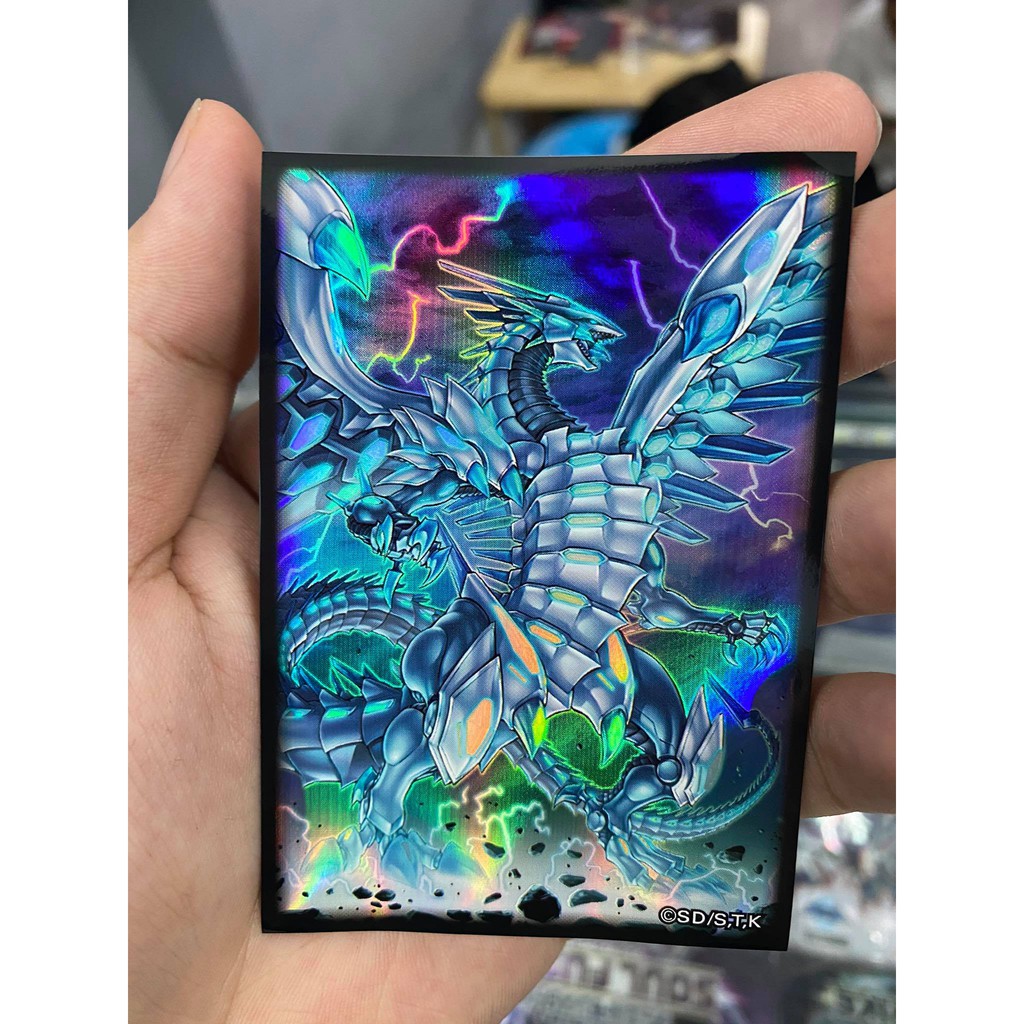 Bọc bài lẻ chính hãng Yugioh Size - Blue-Eyes Chaos MAX Dragon - Sleeve 6,3cmx9cm