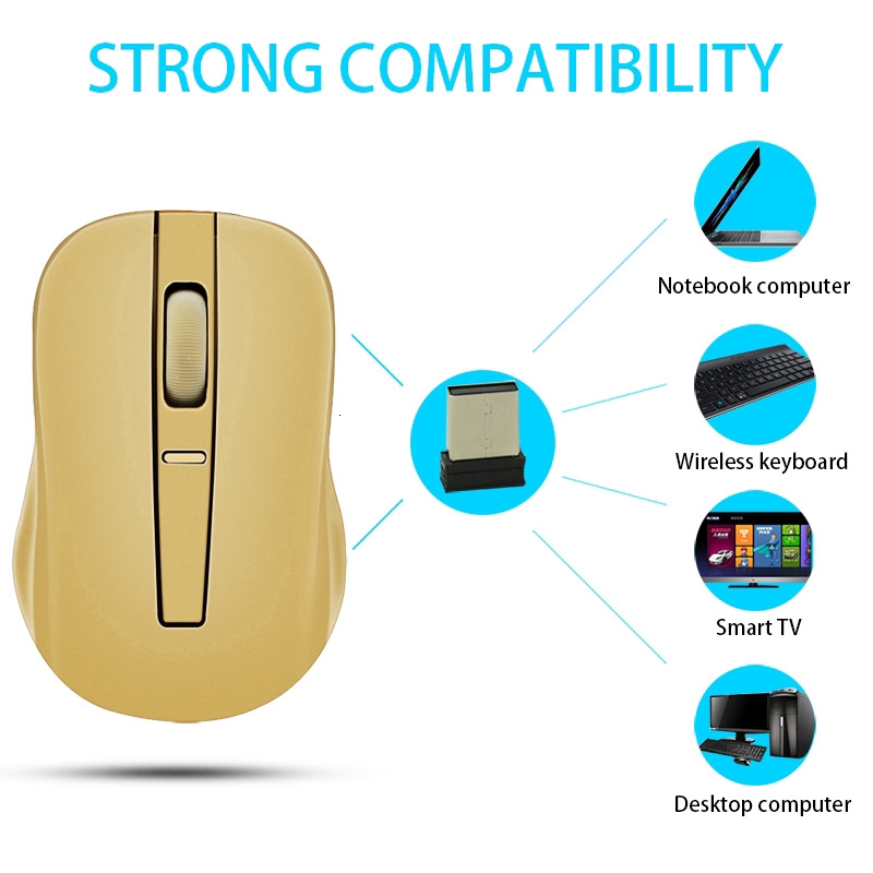 Wireless Mouse 2.4G MINI Portable Silent Optical Ergonomical Mause 1600 DPI Computer Office Gaming Mice For Laptop PC