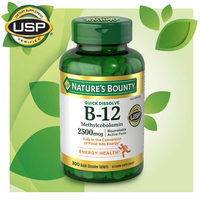 Viên uống bổ sung Vitamin B12 Nature's Bounty 2500 mcg - Hộp 300 viên | BigBuy360 - bigbuy360.vn