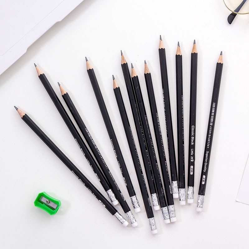 (Vỉ 12 Chiếc)Bút chì 2B cao cấp KidPlaza- Bút chì 2B cho học sinh sinh viên