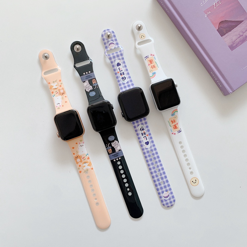 Dây Đeo Đồng Hồ Bằng Silicon Cho Apple Watch 8 Ultra 7 SE 6 49mm 41mm 45mm 38mm 40mm 42mm 44mm 2 3 4 5 Wirst T500 IMD