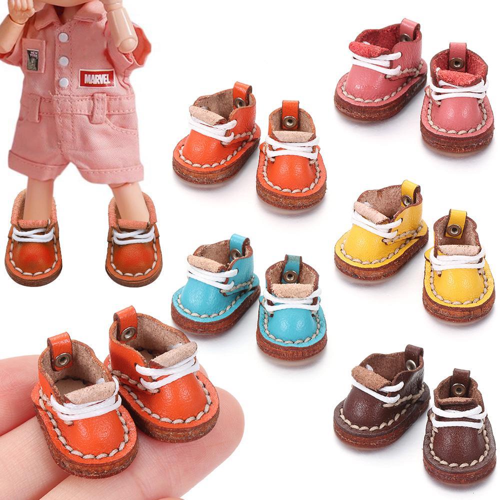 Giày Boot Da Bò Thời Trang Dễ Thương Dành Cho Búp Bê 1 / 12BJD