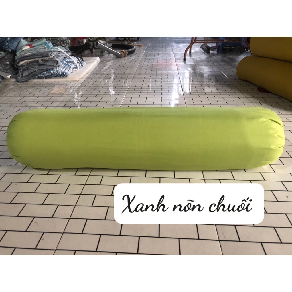 Vỏ Gối Ôm Cotton Tici Trơn 35x100cm Chất liệu vải cotton đũi dày, hoặc vải thô, . Vải dày dặn mát