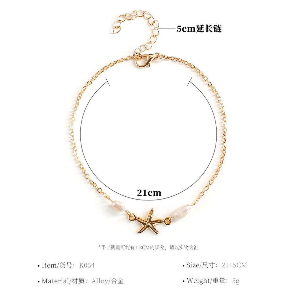 Lắc chân nữ đẹp đơn giản không gỉ phong cách Hàn Quốc CHIBIVIP A14
