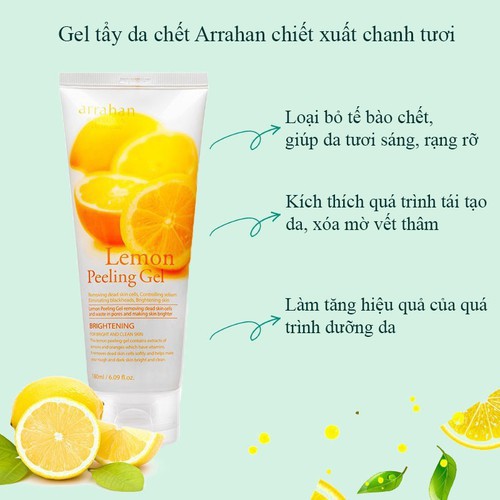 Tẩy Da Chết Arrahan Lemon Peeling Gel