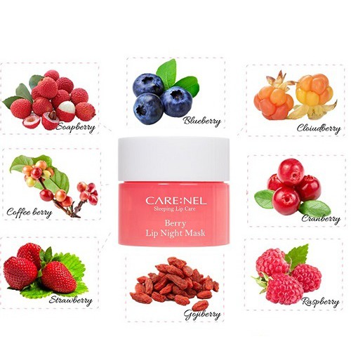 Mặt Nạ Ngủ Môi Dưỡng Ẩm, Hồng Môi Hương Dâu Care:nel Lip Night Mask Berry 5g