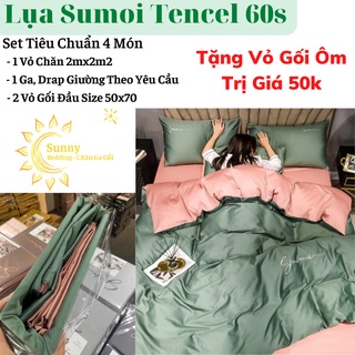 Bộ Chăn Ga Gối Lụa Sumoi 60s Cao Cấp 🍃