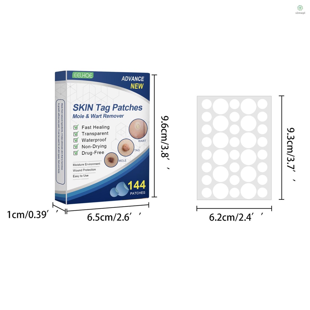Bộ 144 Miếng Dán Loại Bỏ Mụn Cóc Thành Phần Tự Nhiên EELHOE s2mw