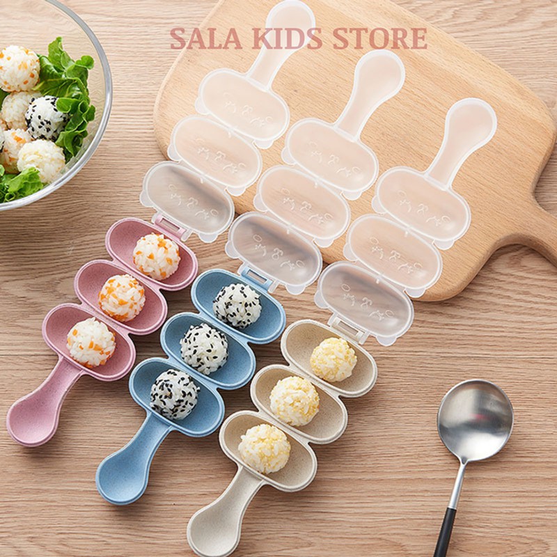 Khuôn Lắc Cơm Dụng Cụ Làm Cơm Nắm Tạo Hình Cơm Bento Cho Bé Lúa Mạch SALA KIDS